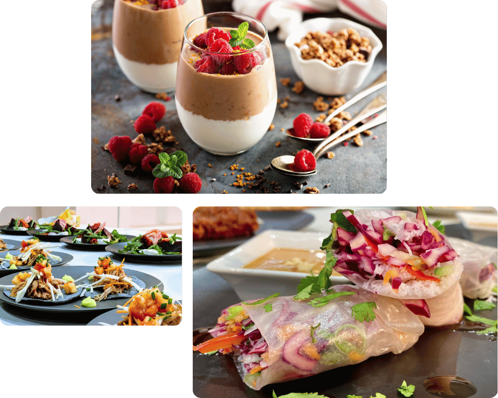 Escape Room Hotel Amenities - Private Chef Food Image Collage 2