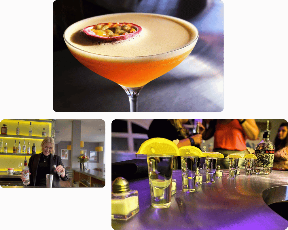 Escape Room Hotel Amenities - Private Cocktail Bar Image Collage